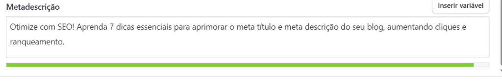 exemplo de metadescrição com Yoast